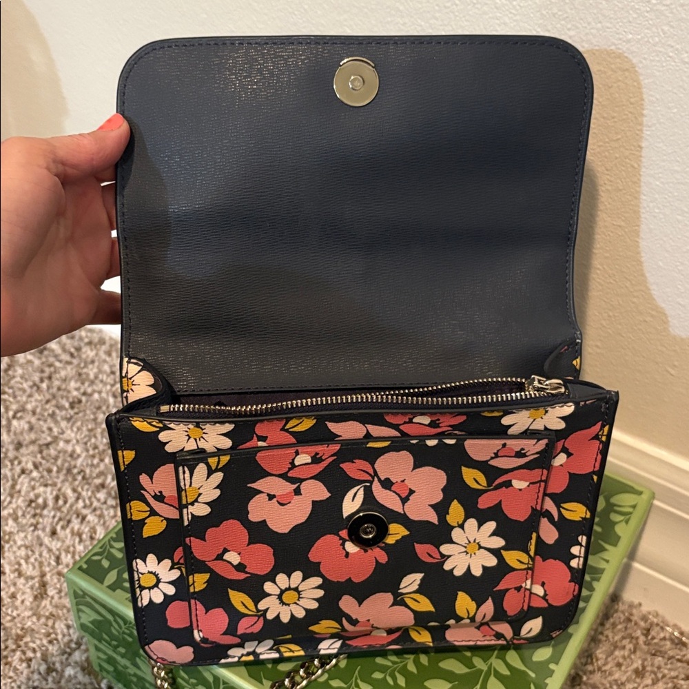 Kate Spade New York Remi flap chain crossbody "Road Trip Floral" multi print - Picture 4 of 8